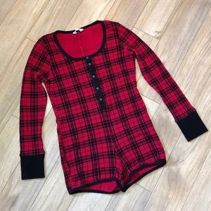 Plaid PJ Romper!!❤️🖤❤️